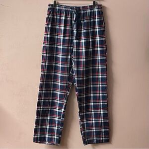 Navy Plaid Pajama Pants Size M EUC